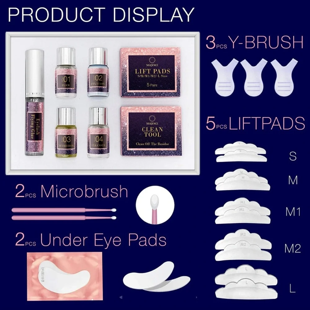 NEW NIB Silksence Professional Semi-Permanent Eyelash Lift Perm Kit - Picture 2 of 9